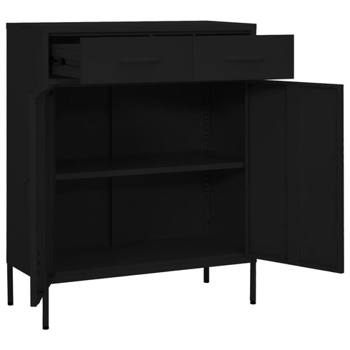 Lady Jillian -  Storage Cabinet Black 80x35x101,5 cm Steel - Model 2